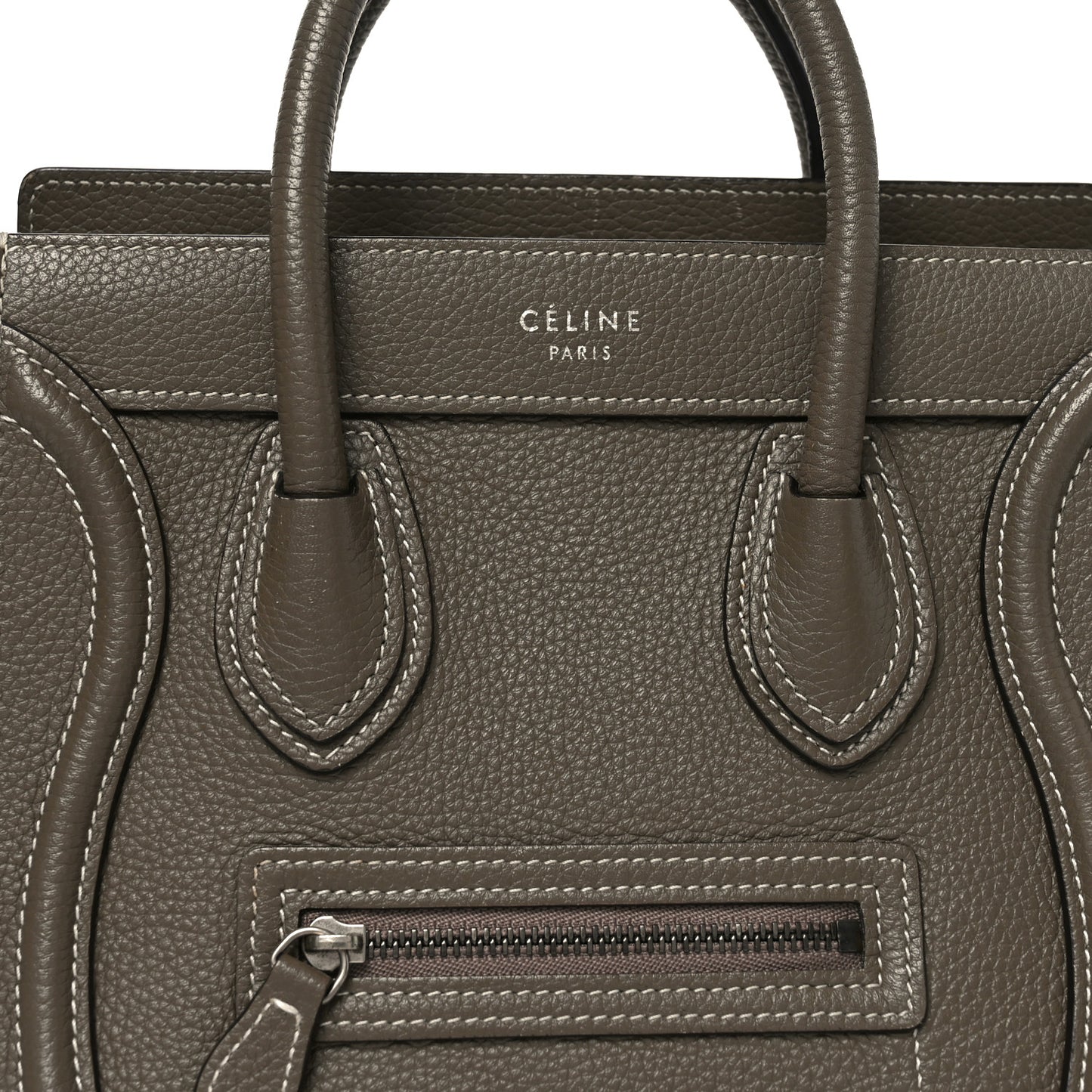 Drummed Calfskin Nano Luggage Souris