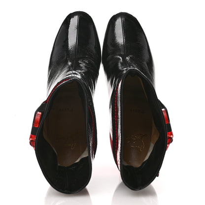 Christian Louboutin Patent Vogue Plexi Telesiege 85 Ankle Boots 38.5 Black Loubi Transparent 2 of 10