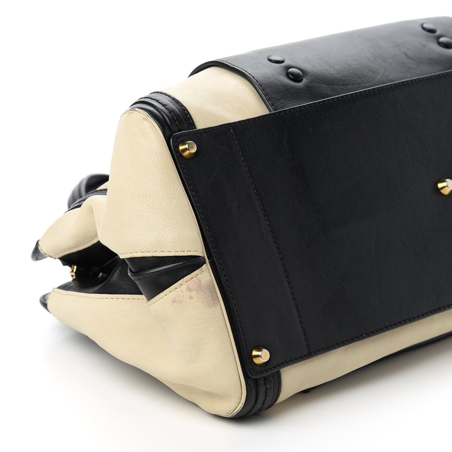 Chloe Sheepskin Calfskin Large Alice Satchel Husky White 6 of 12
