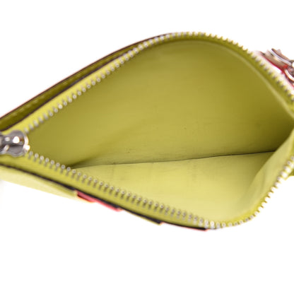 Christian Dior Bullcalf Tri-Color Diorissimo Card Holder Vert Acide 5 of 9