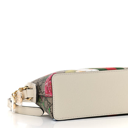 Gucci GG Supreme Monogram Flora Web GG Small Ophidia Dome Shoulder Bag White 9 of 10