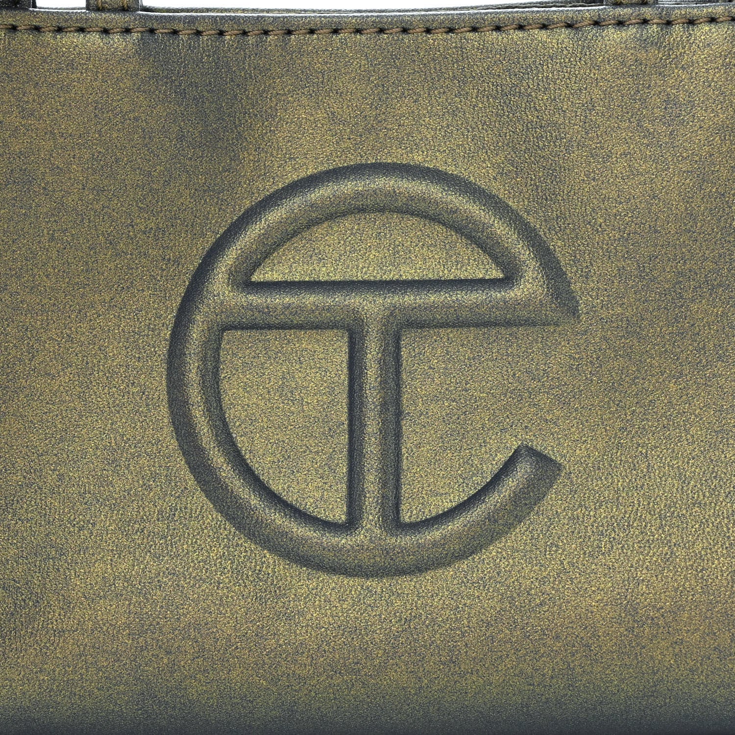 Telfar Metallic Vegan Leather Small Shopping Bag Acid 9 of 11