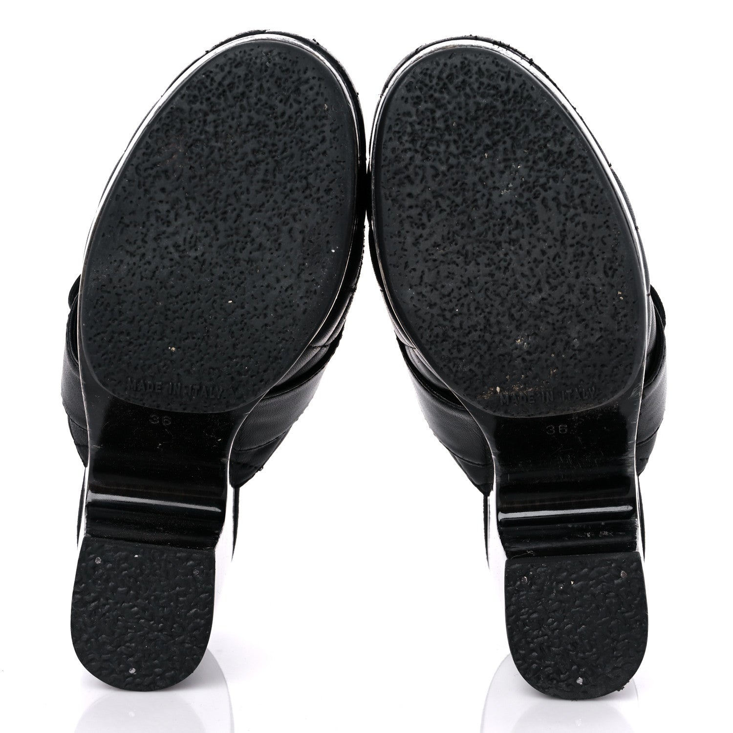 Chanel Lambskin Quilted CC Turn Lock Clogs 36 Black 5 of 16