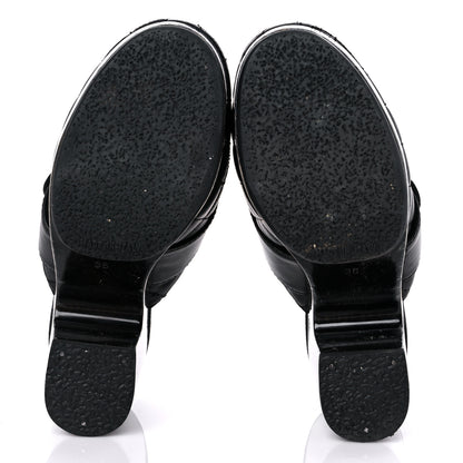 Chanel Lambskin Quilted CC Turn Lock Clogs 36 Black 5 of 16