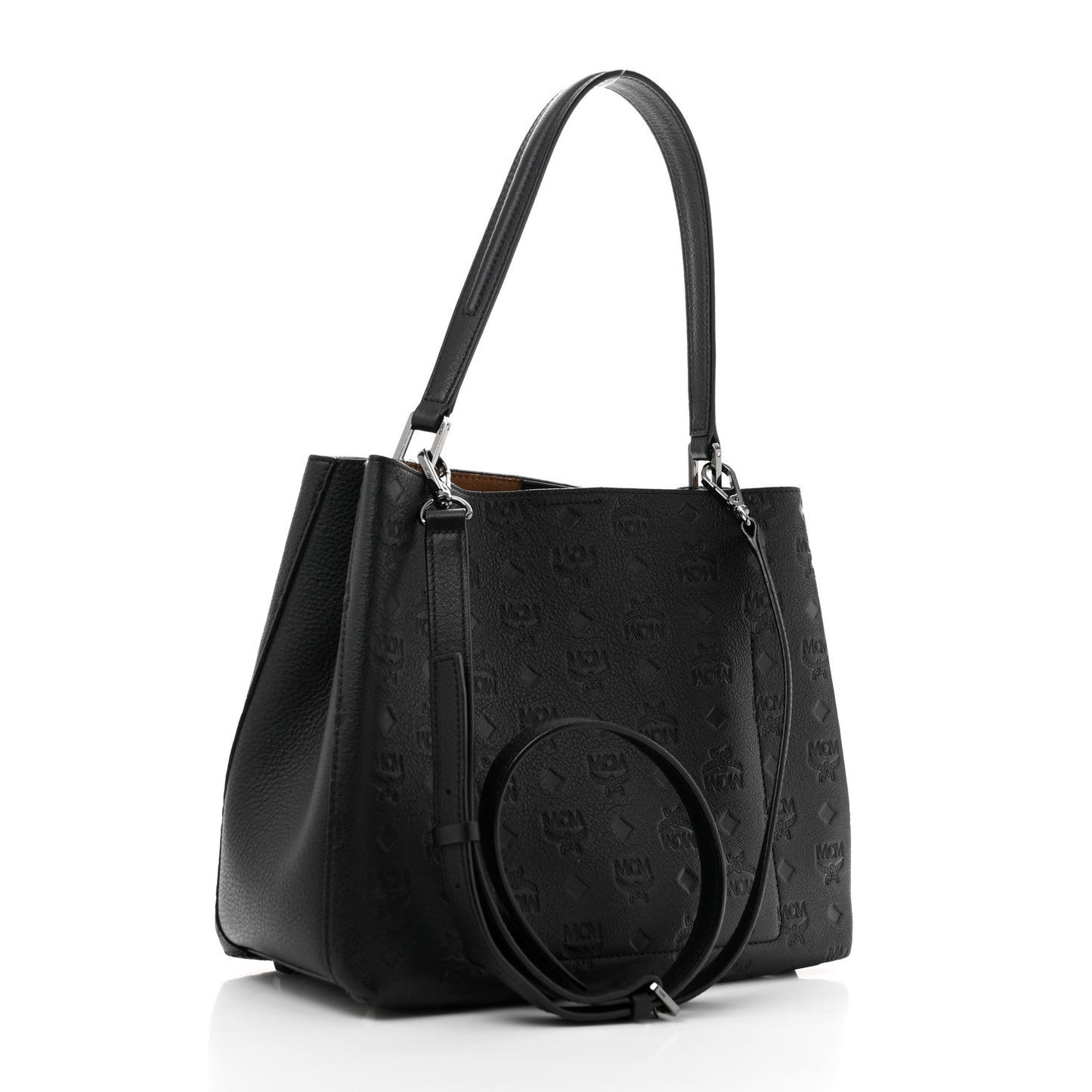 Calfskin Ottomar Monogram Sarah Convertible Hobo Black