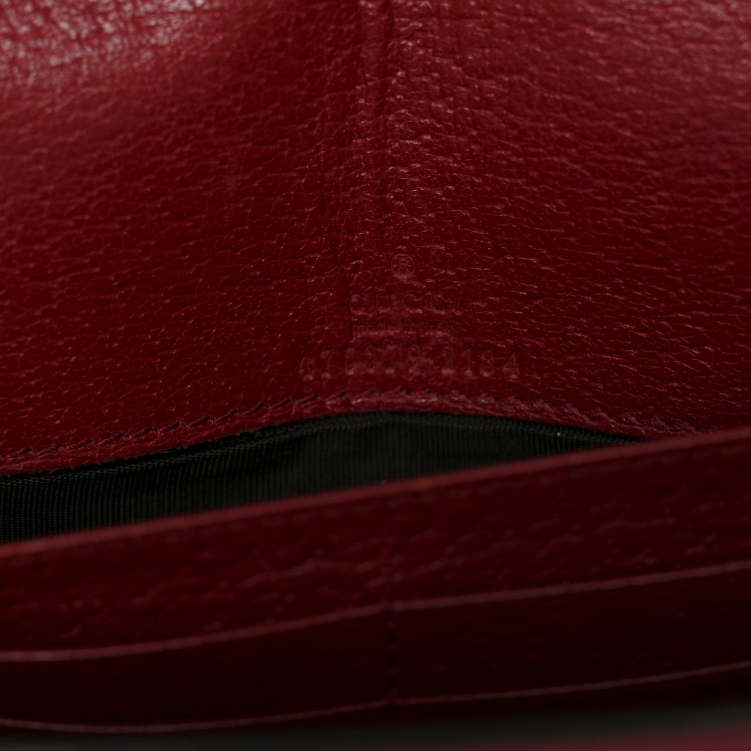 Gucci GG Supreme Monogram Web Queen Margaret Chain Wallet Red 6 of 10