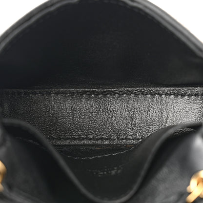Fendi Sheared Sheepskin Vitello King FF Nano Baguette Charm Tobacco Moro Black 5 of 11