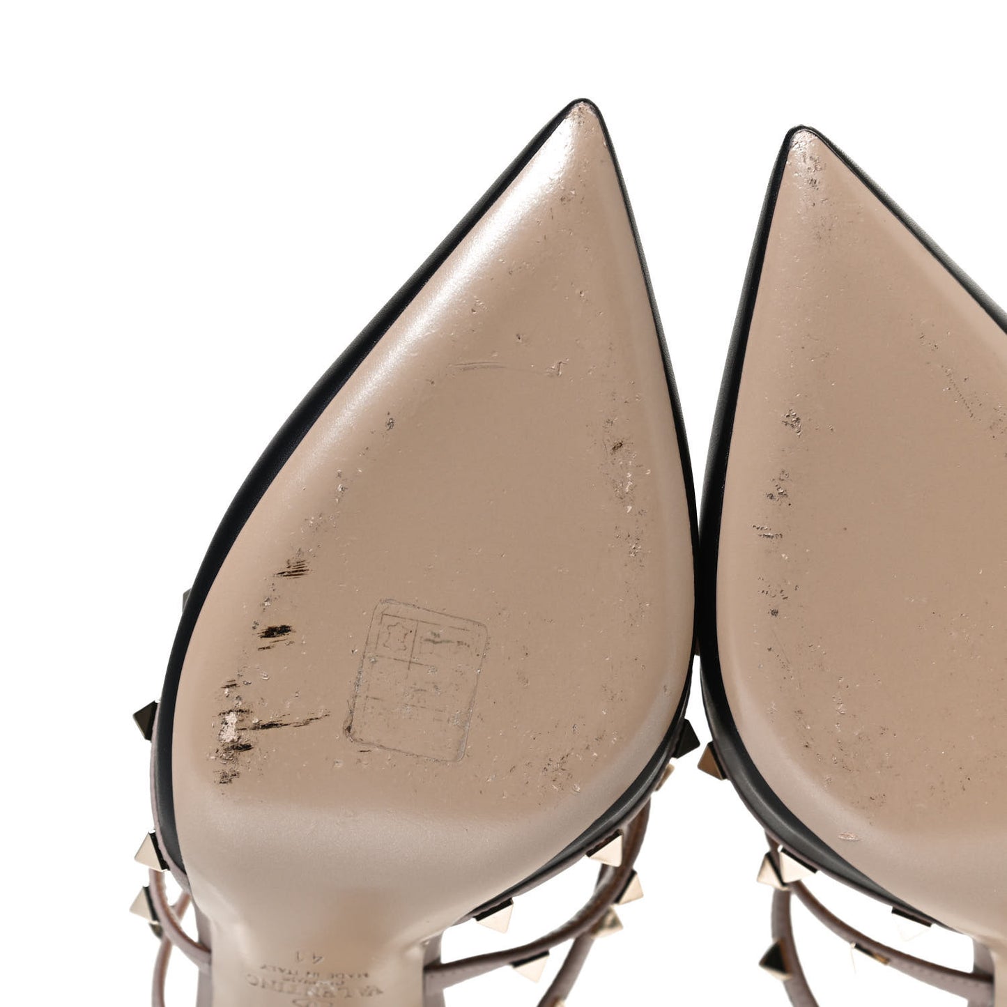 Nappa Rockstud 90mm Cage Mules 41 Black Poudre