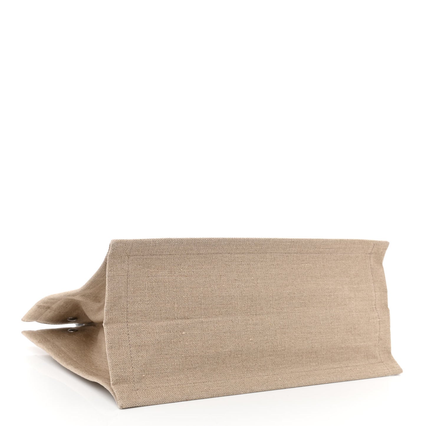 Linen Calfskin Small Rive Gauche Tote Greggio Natural