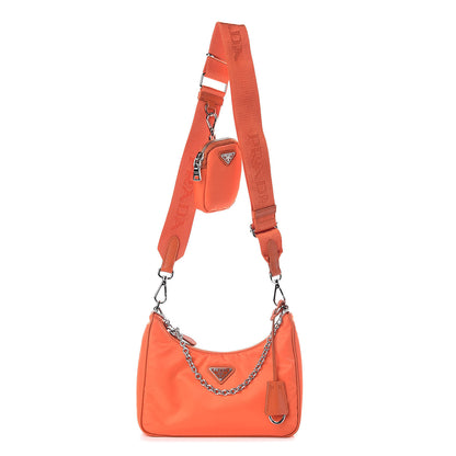 Prada Re-Nylon Saffiano Re-Edition 2005 Shoulder Bag Arancio 1 of 10