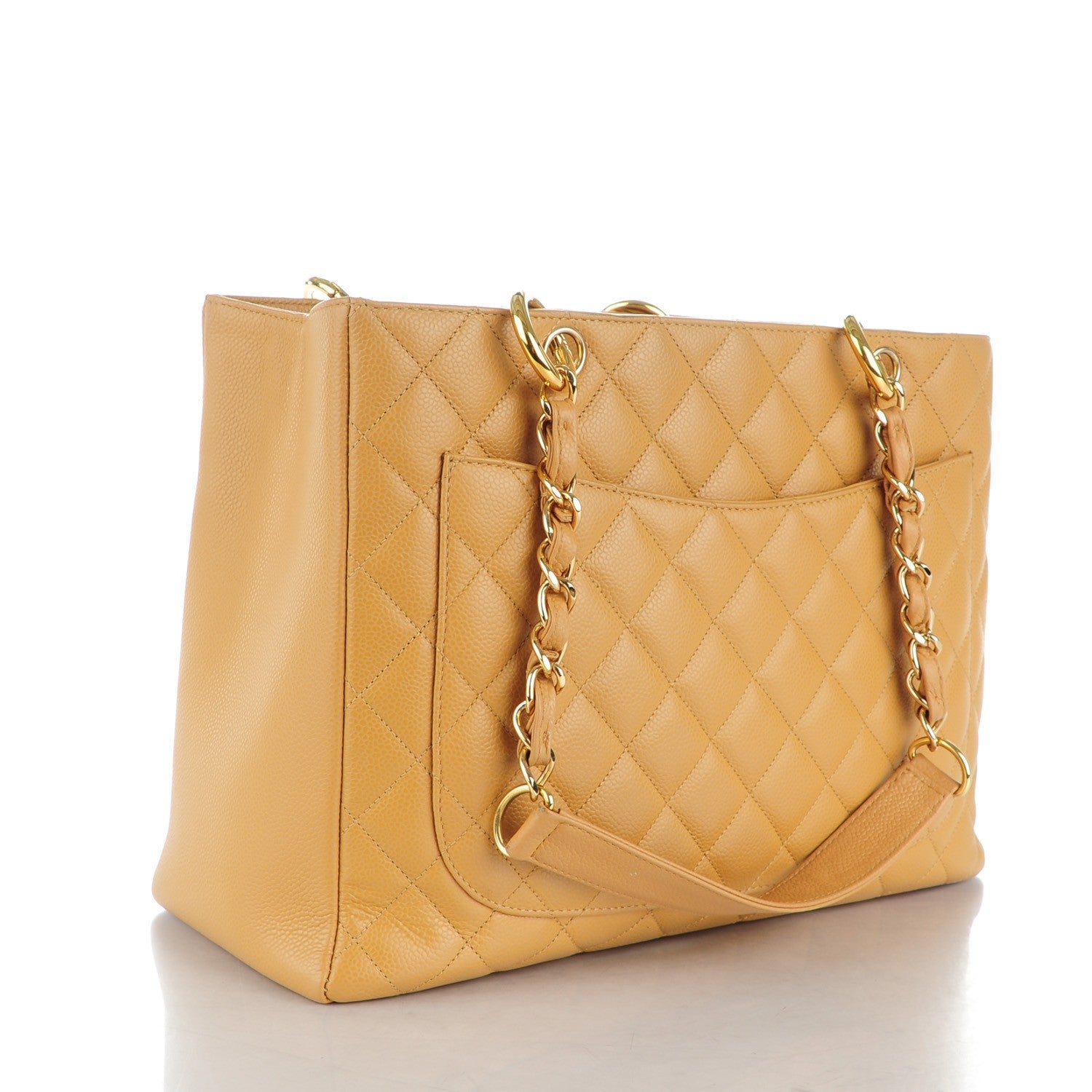 Chanel Caviar Quilted Grand Shopping Tote GST Beige 3 of 10