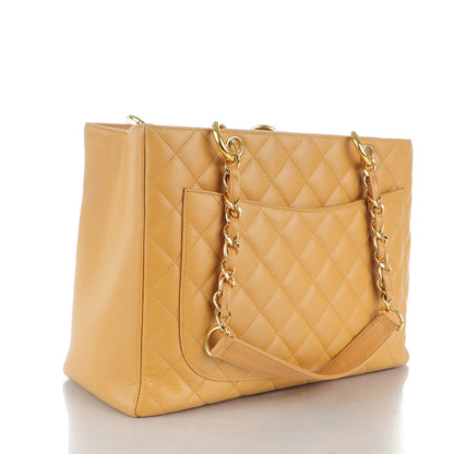Chanel Caviar Quilted Grand Shopping Tote GST Beige 3 of 10