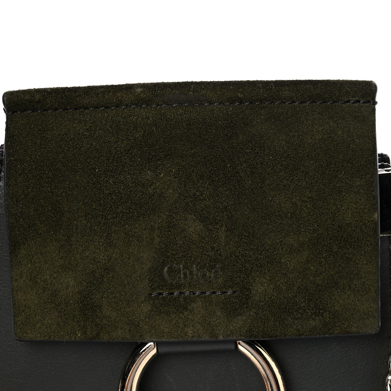 Chloe Suede Calfskin Mini Faye Bracelet Bag Forest Green 11 of 12