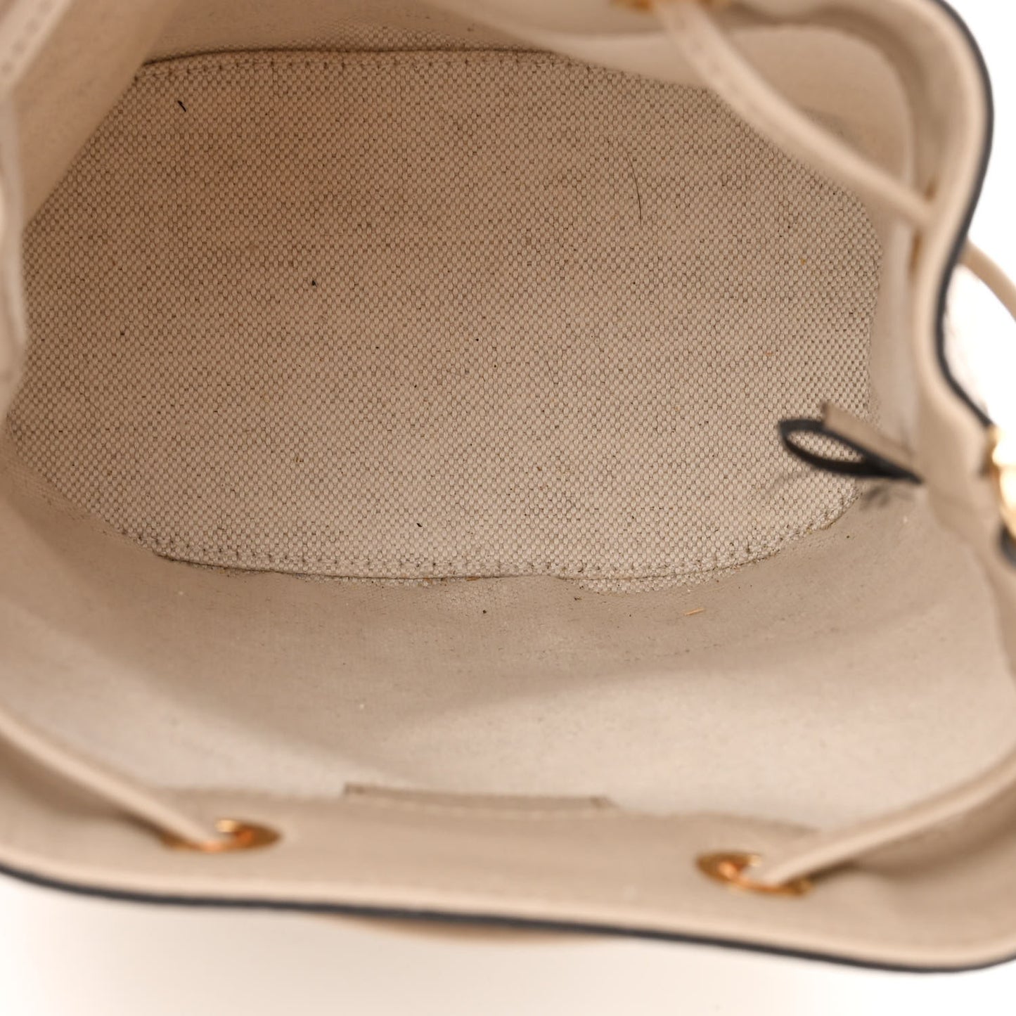 GG Supreme Monogram Textured Calfskin Web Mini Ophidia Bucket Bag Beige Mystic White Oatmeal