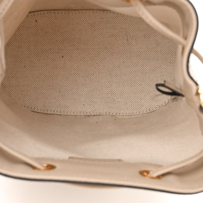 Gucci GG Supreme Monogram Textured Calfskin Web Mini Ophidia Bucket Bag Beige Mystic White Oatmeal 4 of 11