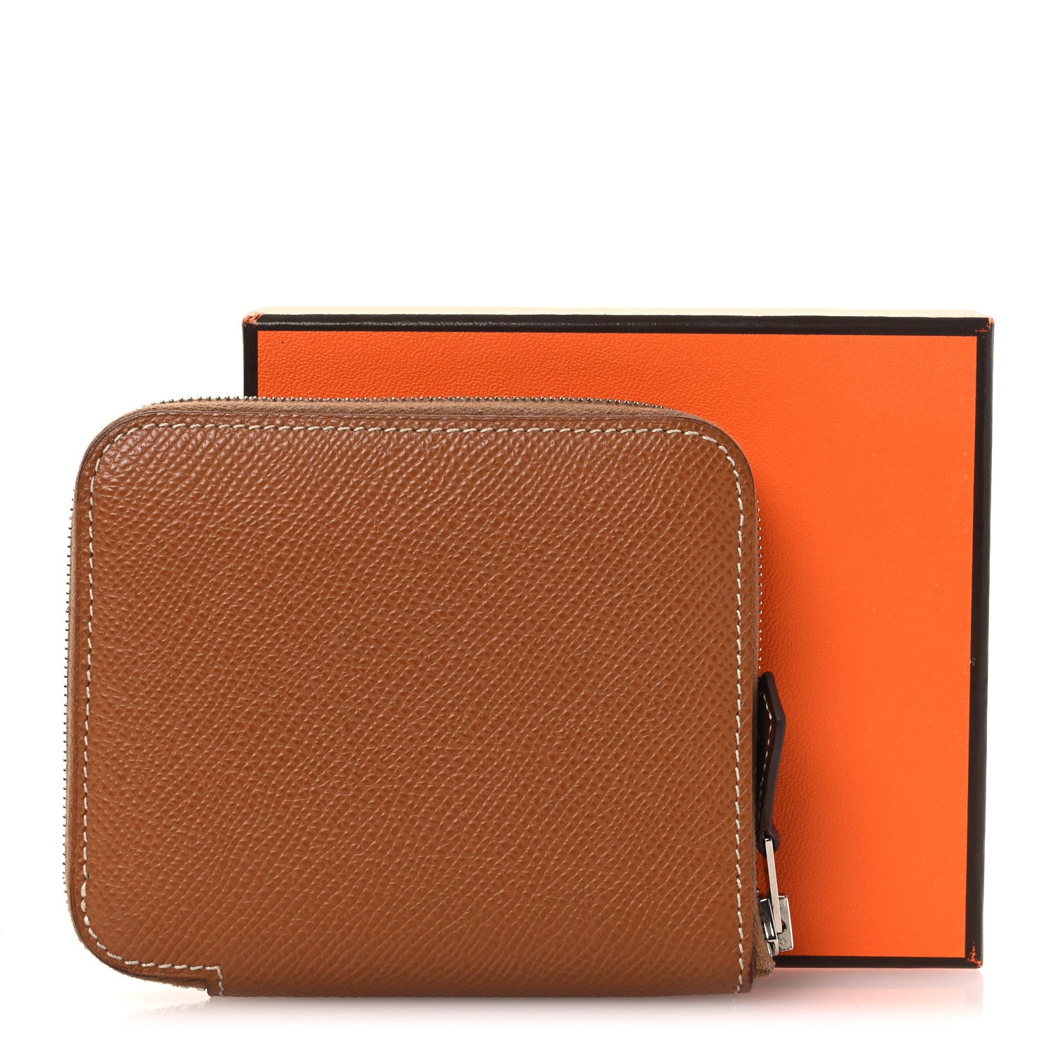 Hermes Epsom Silk'in Compact Wallet Gold 8 of 8