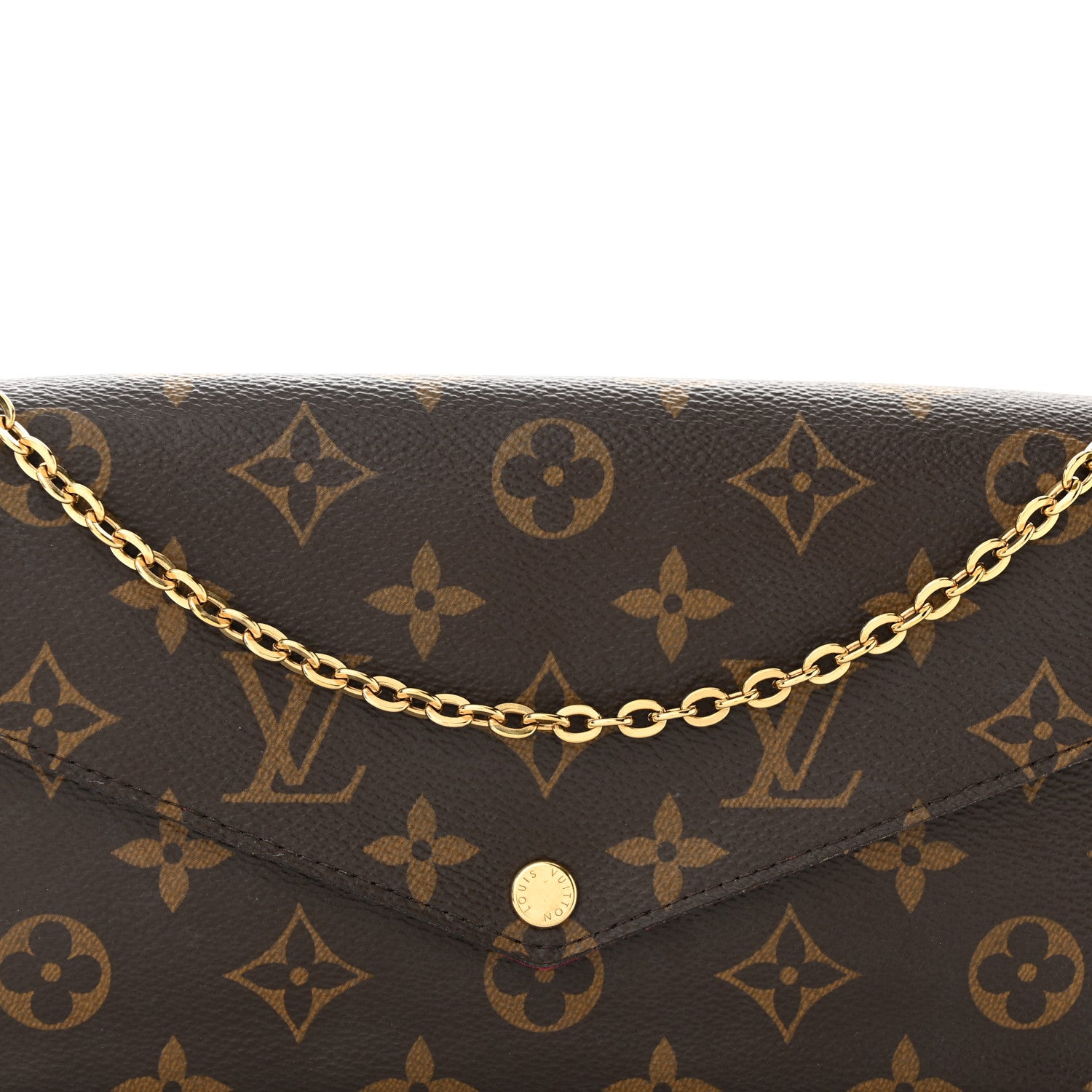Louis Vuitton Monogram Pochette Felicie Chain Wallet Fuchsia 8 of 12