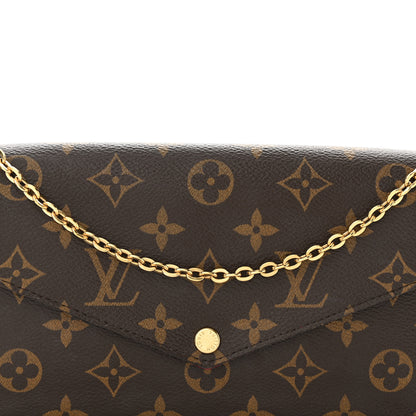 Louis Vuitton Monogram Pochette Felicie Chain Wallet Fuchsia 8 of 12