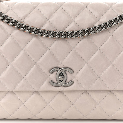 Chanel Glazed Calfskin Quilted Medium Lady Pearly Flap Light Beige 8 of 12