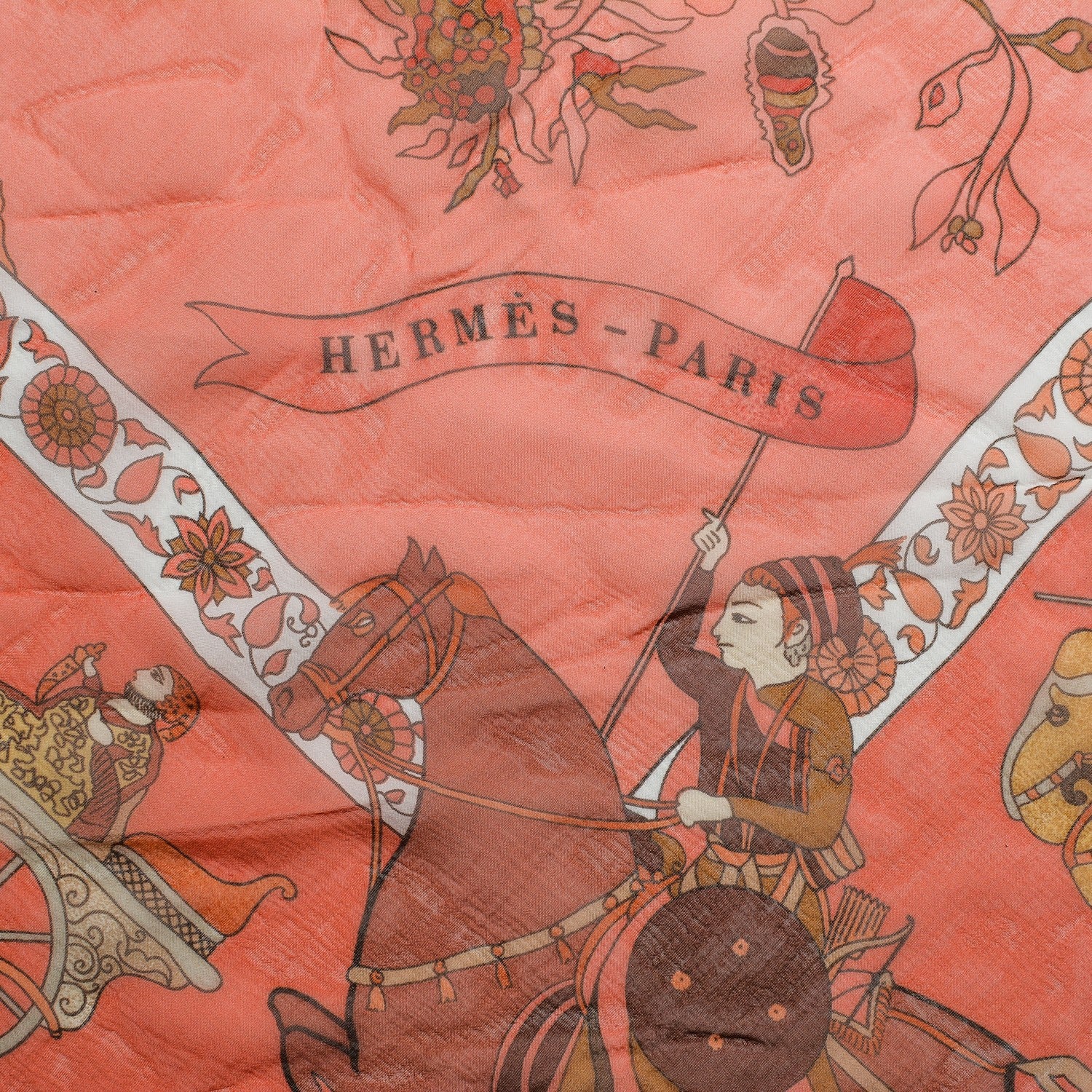 Hermes Mousseline Silk Fantaisies Indiennes Shawl 140 3 of 7
