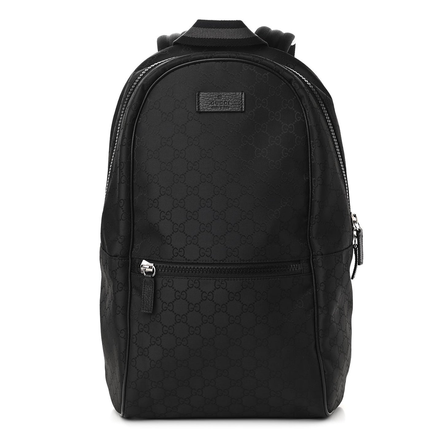 Nylon Monogram Slim Backpack Black