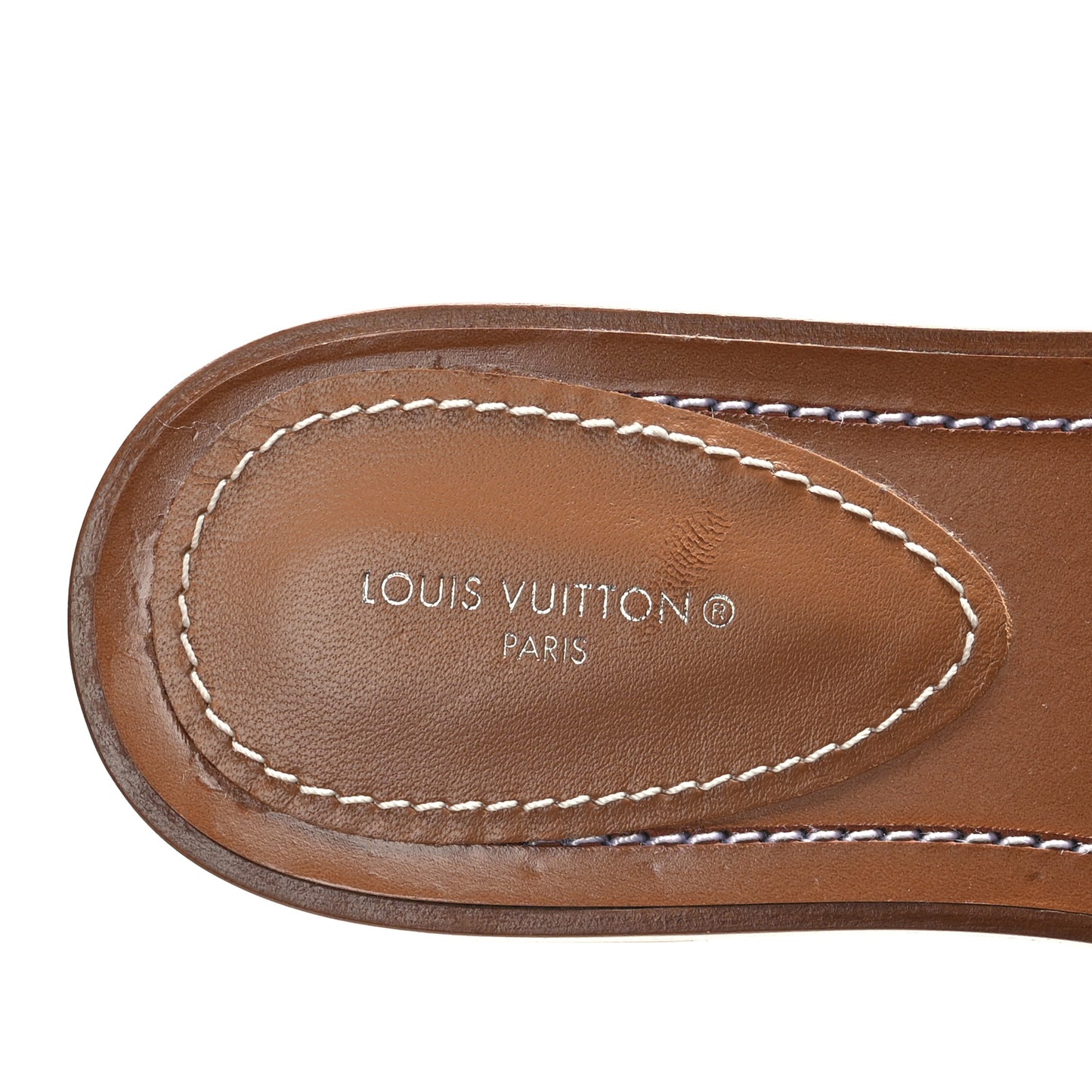 Calfskin Lock It Flat Mule 37 Cognac