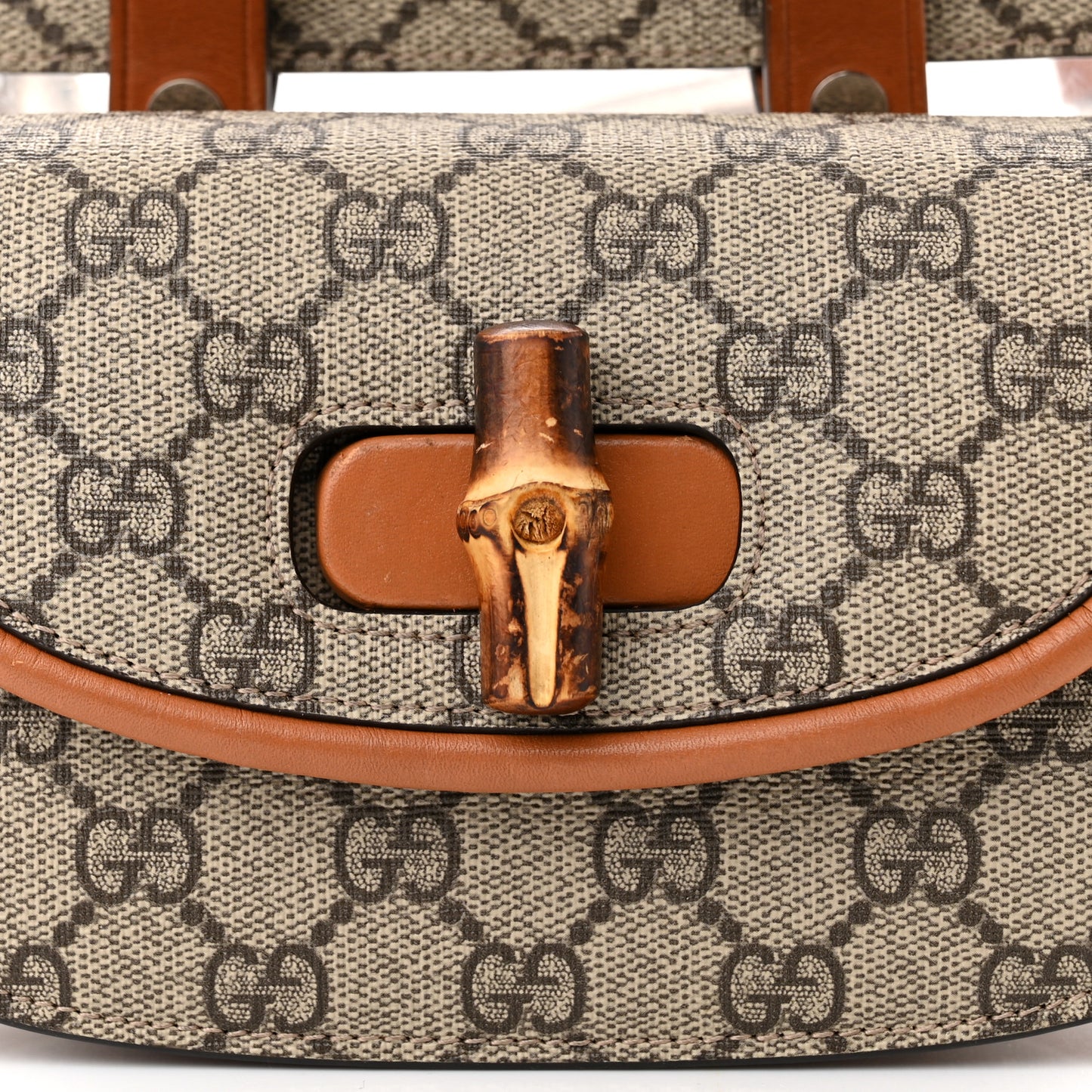 GG Supreme Monogram Web Bamboo Mini 1947 Belt Bag 95 38 Beige