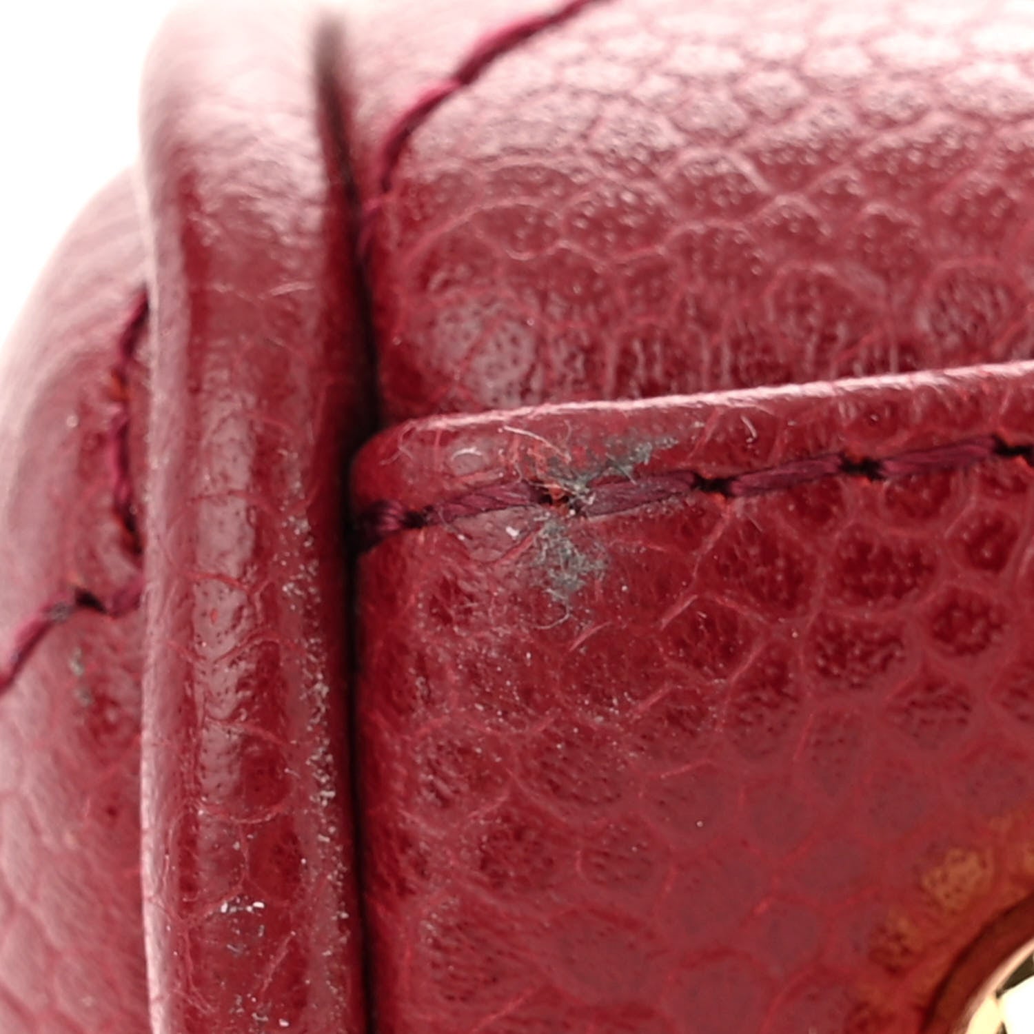 Chanel Caviar Quilted Small Bowler Dark Red 13 of 13
