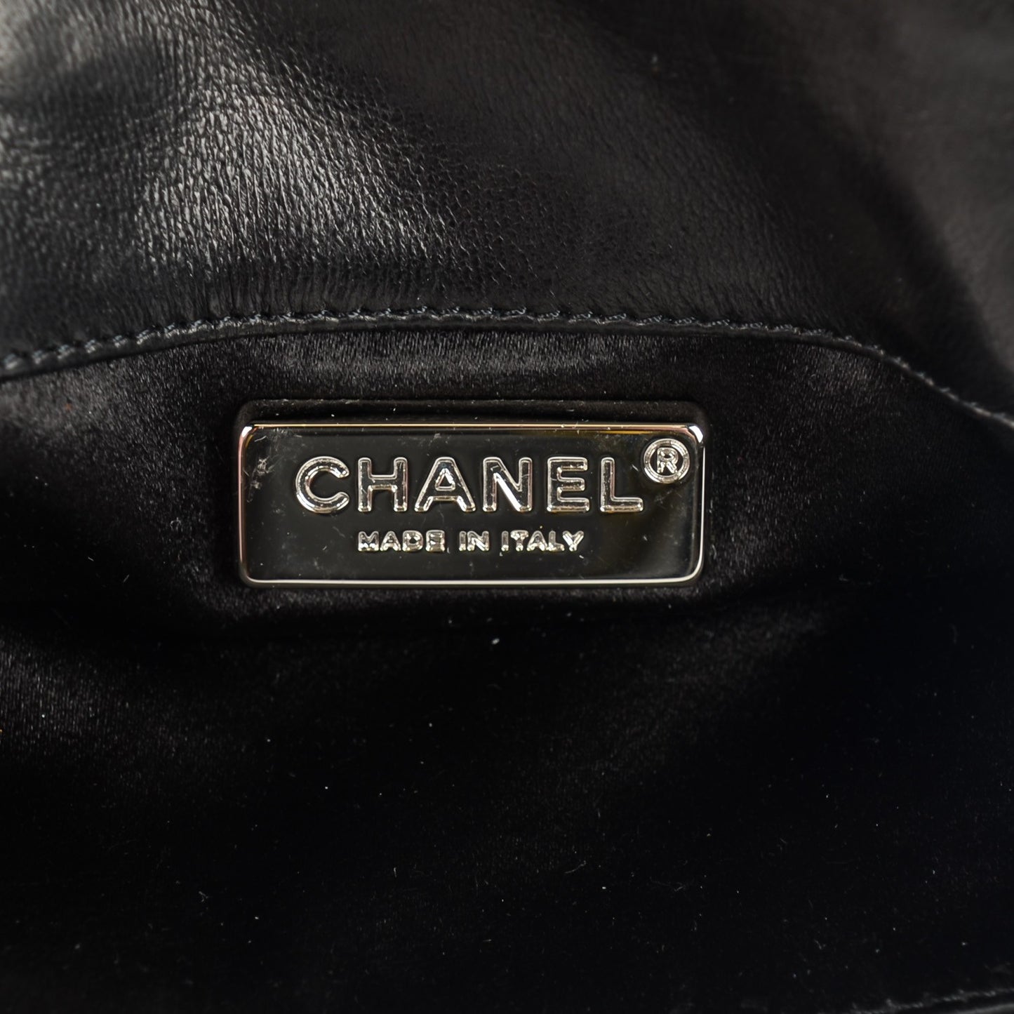Lambskin Chain Quilted Mini Flap Black