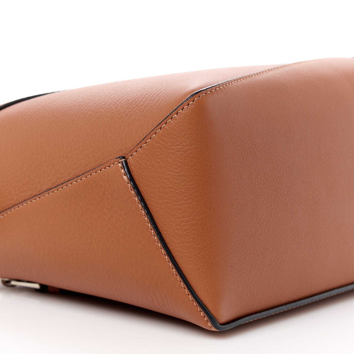 Calfskin Small Puzzle Edge Bag Tan