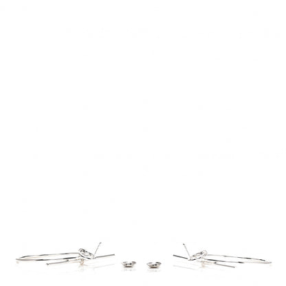 Hermes Sterling Silver MM Loop Earrings 3 of 6