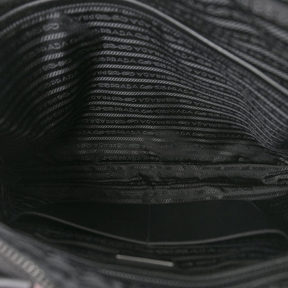 Prada Tessuto Nylon Saffiano Metal Triangle Logo Work Bag Black 5 of 8