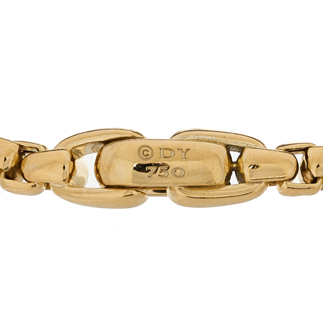 David Yurman 18K Yellow Gold Cognac Diamond Mens Waves Dagger Bracelet 3 of 4