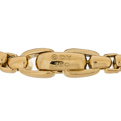 David Yurman 18K Yellow Gold Cognac Diamond Mens Waves Dagger Bracelet 3 of 4