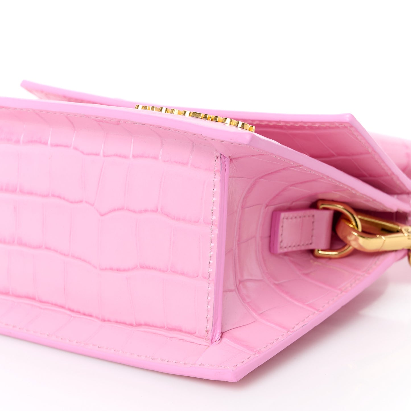Calfskin Crocodile Embossed Le Chiquito Moyen Pink