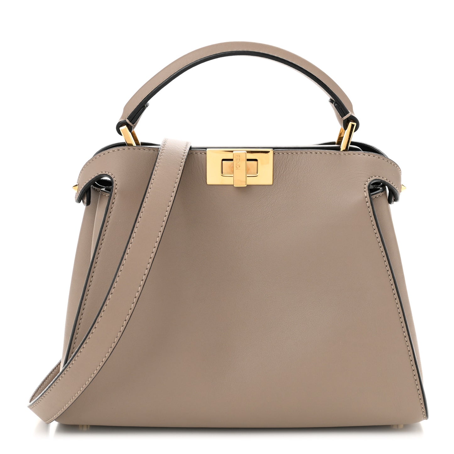 Vitello Tahiti Burro Medium Peekaboo Iconic Essentially Satchel Tortora Black