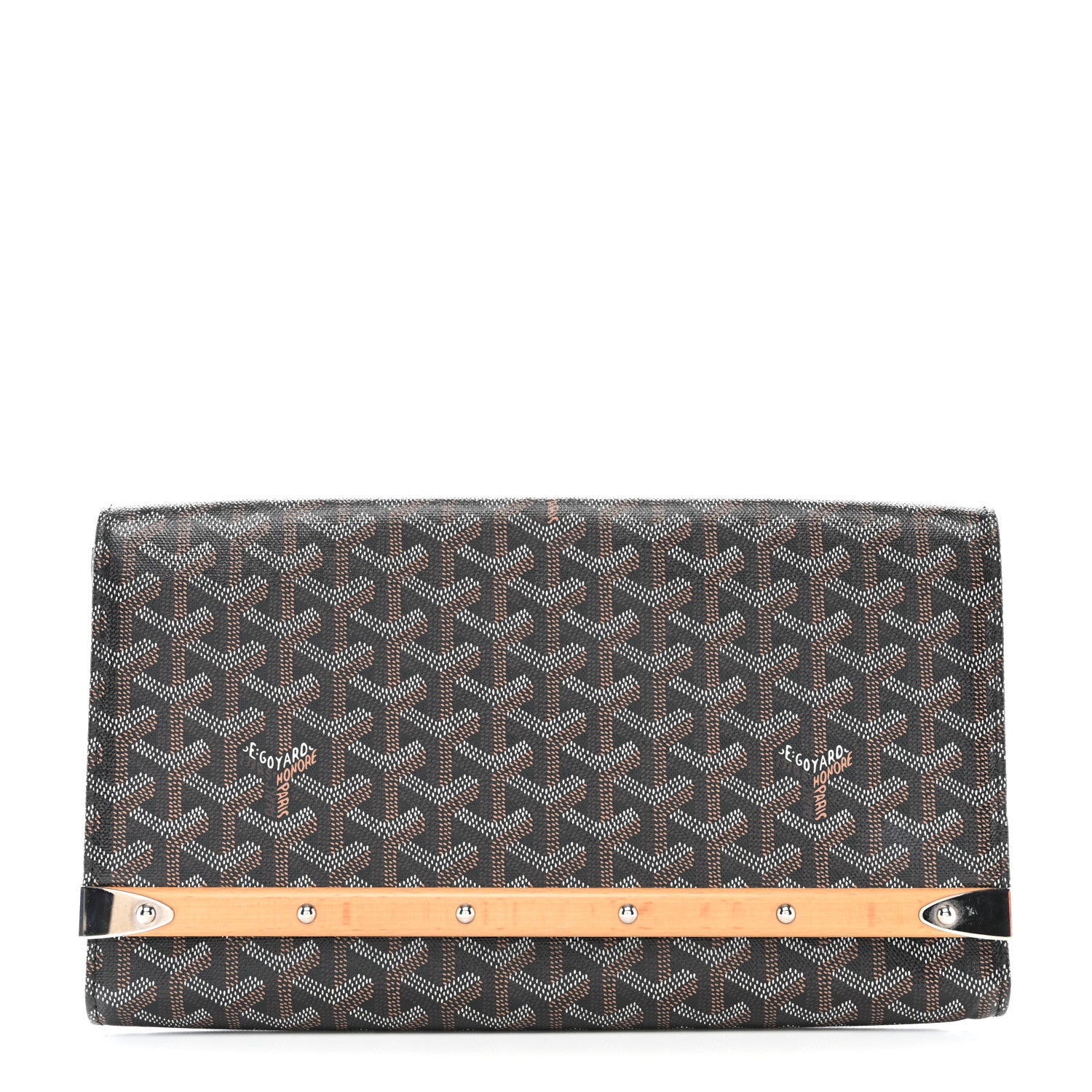 Goyard Goyardine Monte Carlo Bois Clutch Black 1 of 8