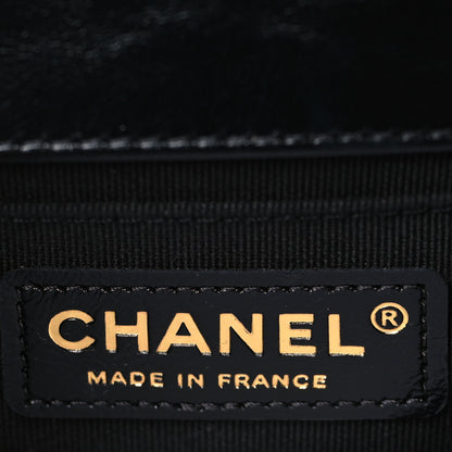 Chanel Metallic Glazed Calfskin Medium Boy Flap Black Gold 6 of 10