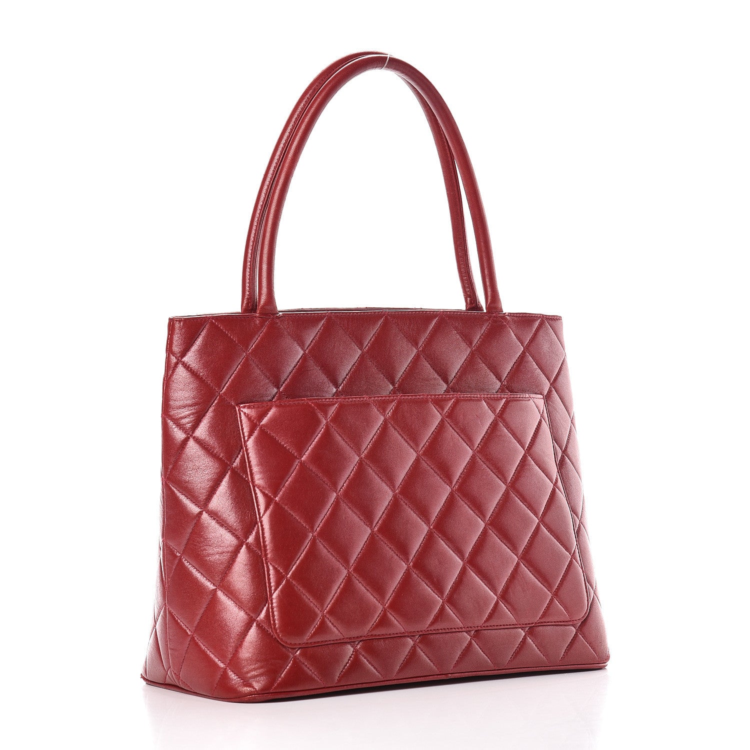 Chanel Lambskin Quilted Medallion Tote Red 3 of 20