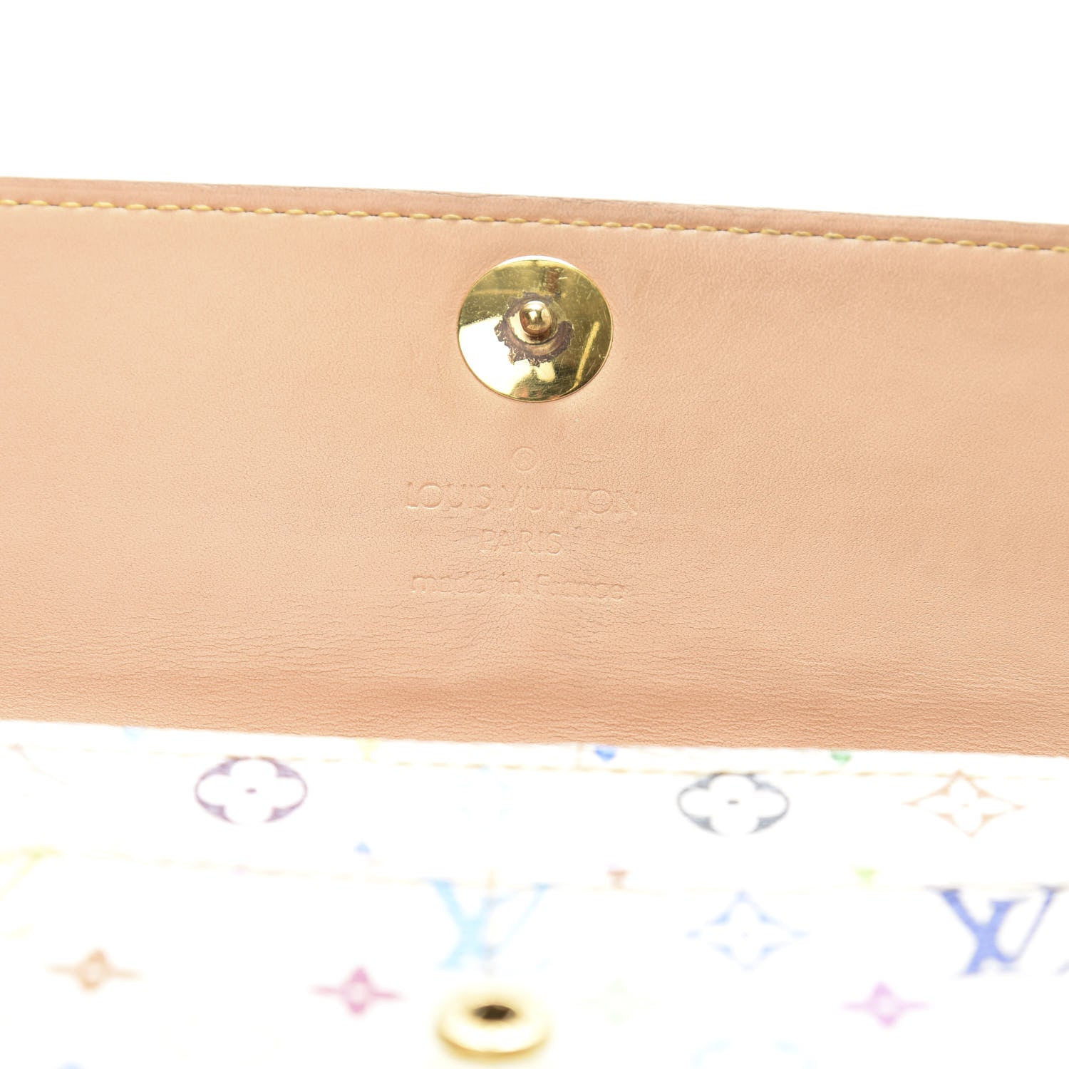 Louis Vuitton Monogram Multicolor Sarah Wallet White 9 of 15
