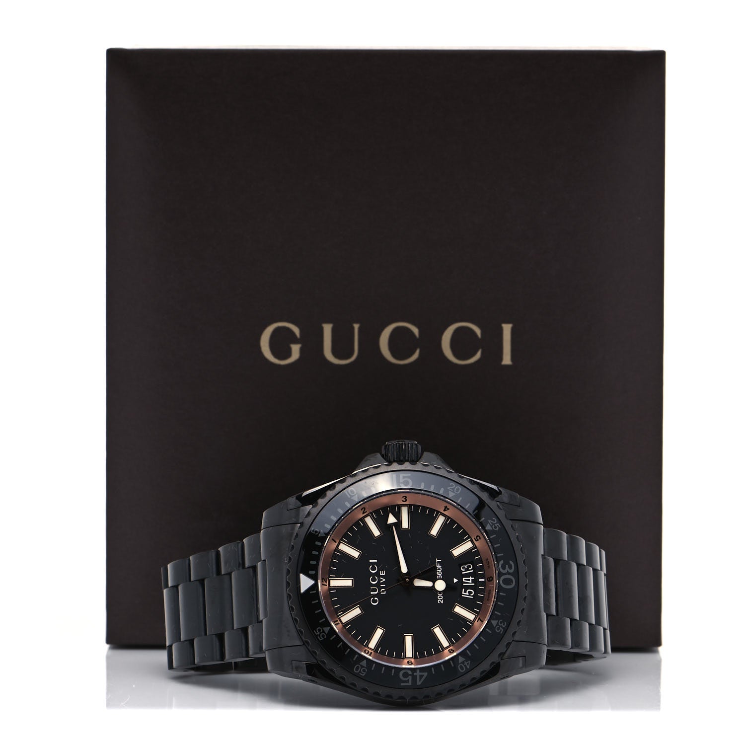 Gucci PVD Stainless Steel 45mm Dive Quartz Watch Black 5 of 5