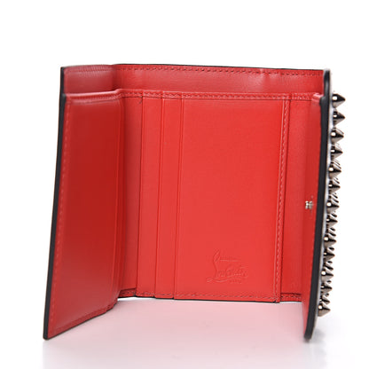 Christian Louboutin Calfskin Spiked Macaron Mini Spiked Wallet Black 5 of 8