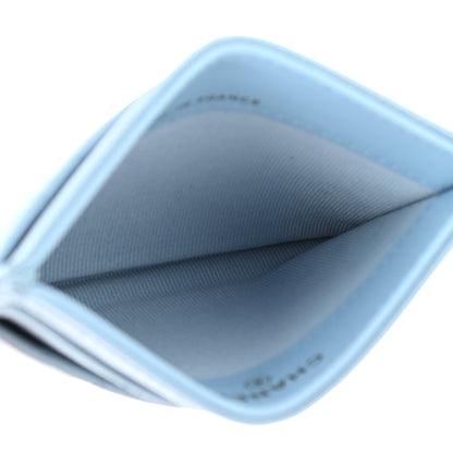 Chanel Caviar Quilted Card Holder Light Blue 5 of 8