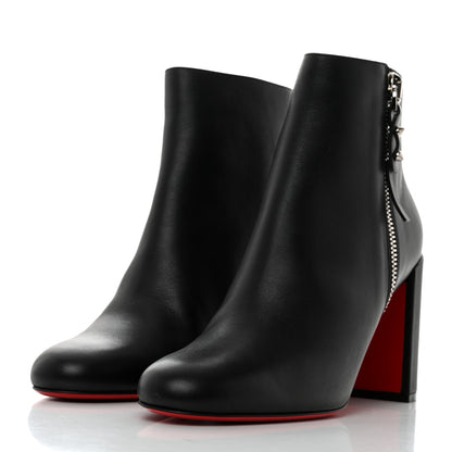 Christian Louboutin Calfskin Ziptotal 85 Ankle Boots 40 Black 3 of 7