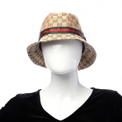 Gucci Monogram Web Bucket Hat XL Brown 2 of 9