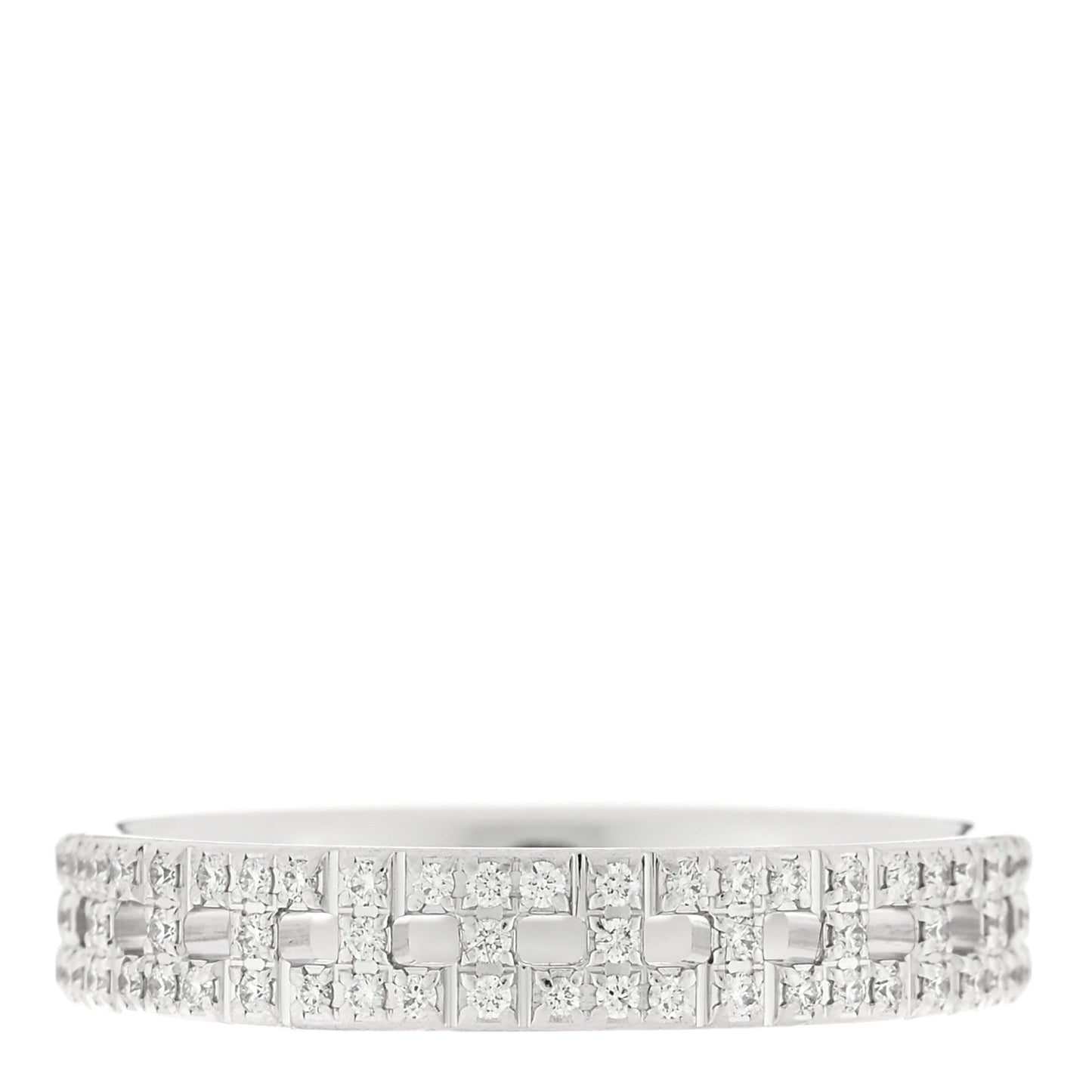 18K White Gold Diamond T True Narrow Band Ring 52 6