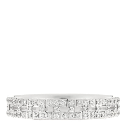 Tiffany 18K White Gold Diamond T True Narrow Band Ring 52 6 3 of 5