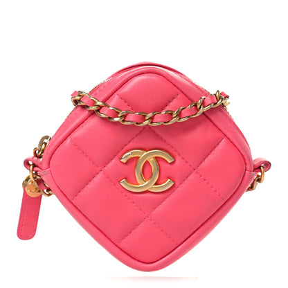 Chanel Lambskin Quilted Clutch With Chain Bag Pink 1 of 12