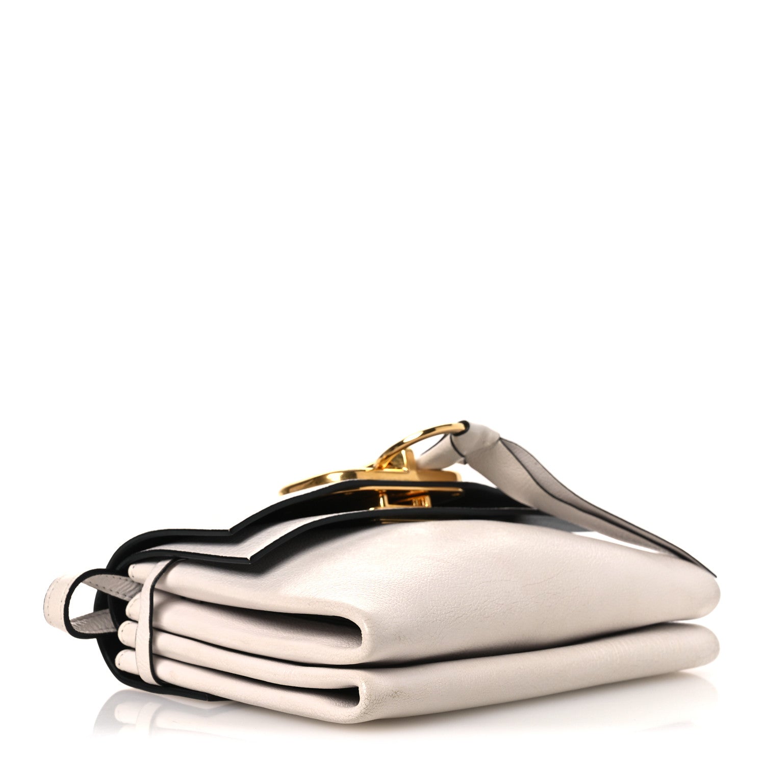 Valentino Garavani Calfskin Small VRing Crossbody Bag Ivory 4 of 11