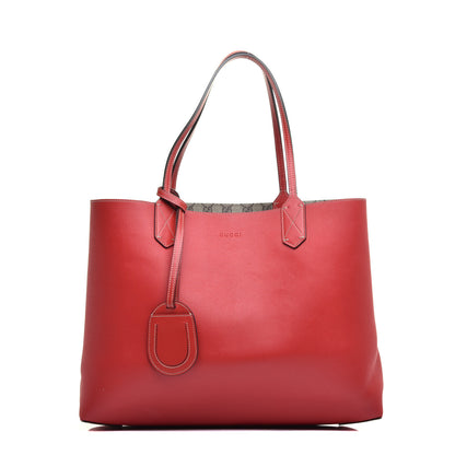 Gucci GG Supreme Medium Reversible Tote Beige Red 4 of 16